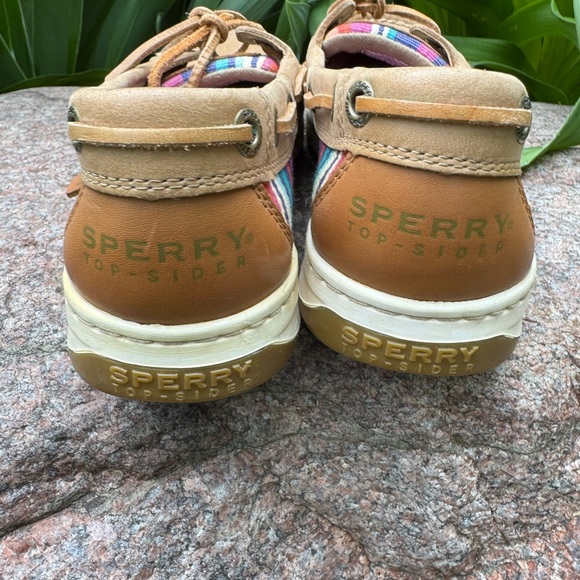 Sperry Tan and Red woven slip on Loafers with Leather Laces. Euc - Picture 5 of 7
